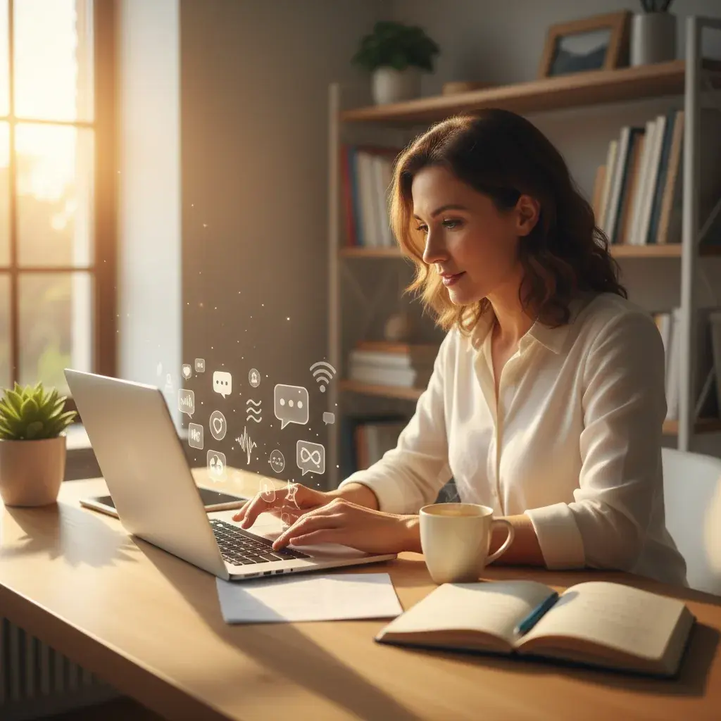 Freelance language teacher using AI tools to design personalized business English lessons