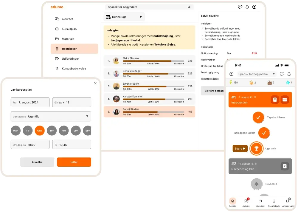Skærmbilleder af Edumo